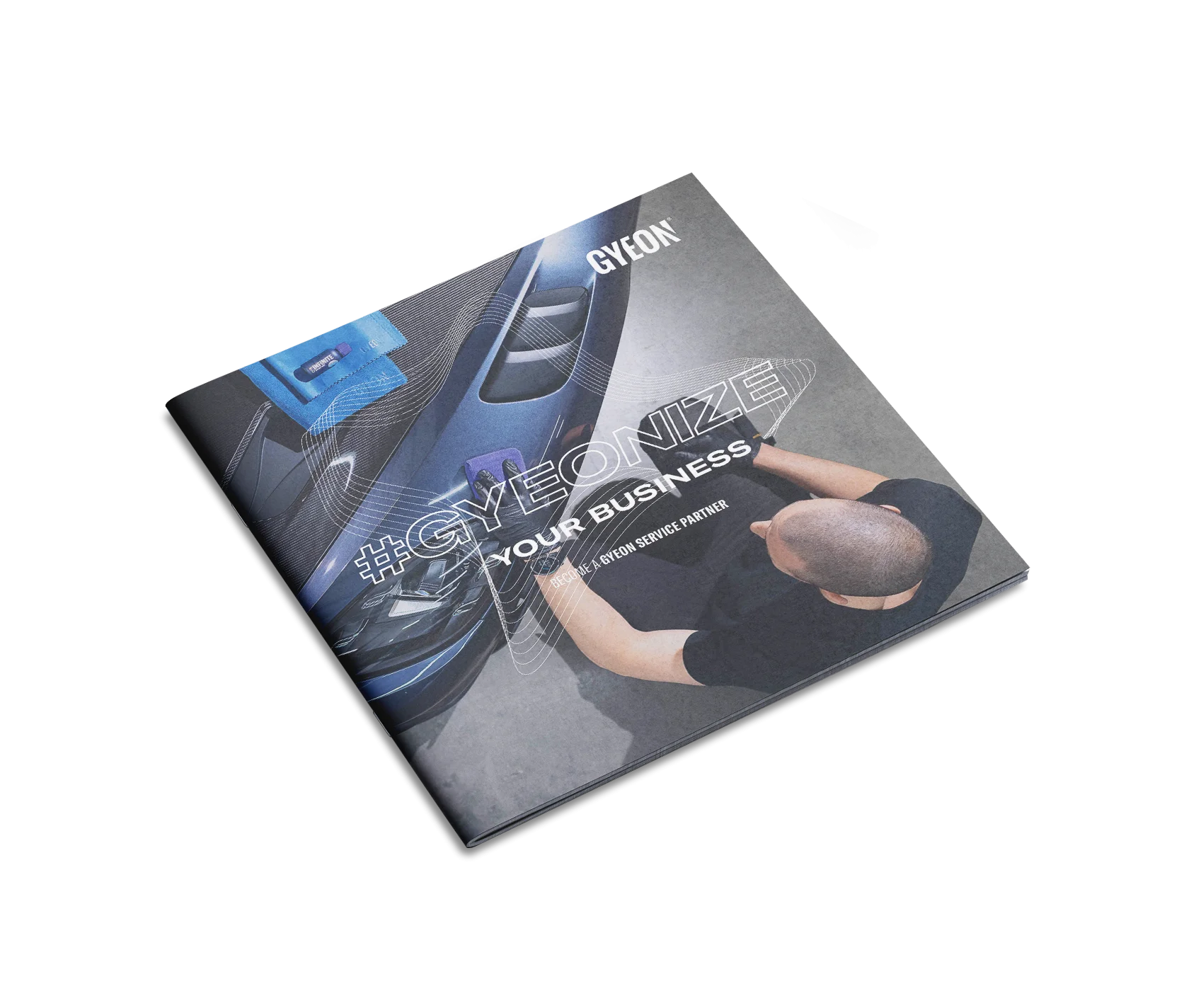 GYEON Broschüre mit Cover-Aufdruck #GYEONIZE und Handbild