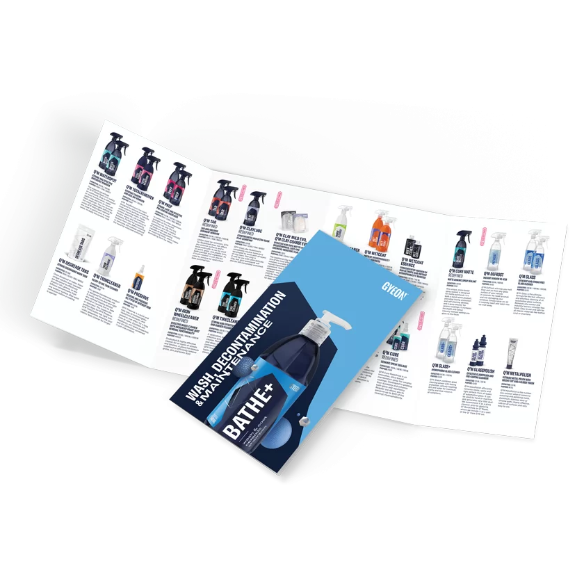 GYEON Wash, Decontamination & Maintenance leaflet