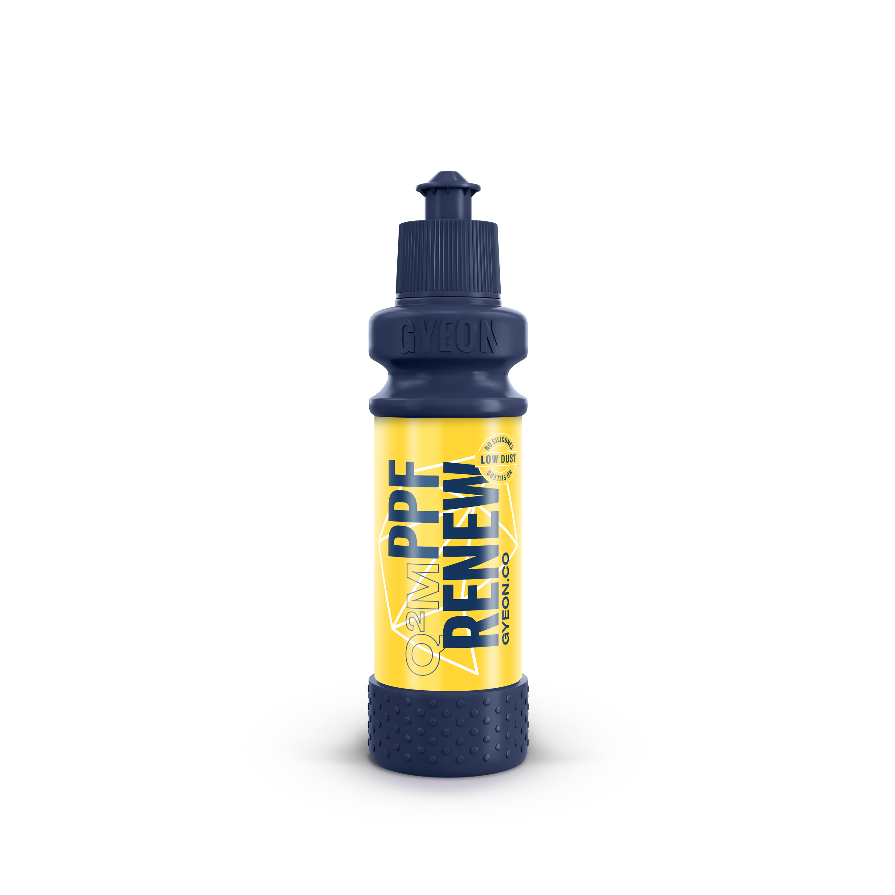 GYEON Q²M PPF Renew Flasche mit gelbem Etikett und blauem Verschluss